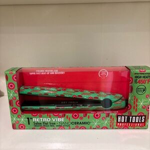 Hot Tools Professional Retro Vibe Non-Ceramic 1” Salon Flat Iron